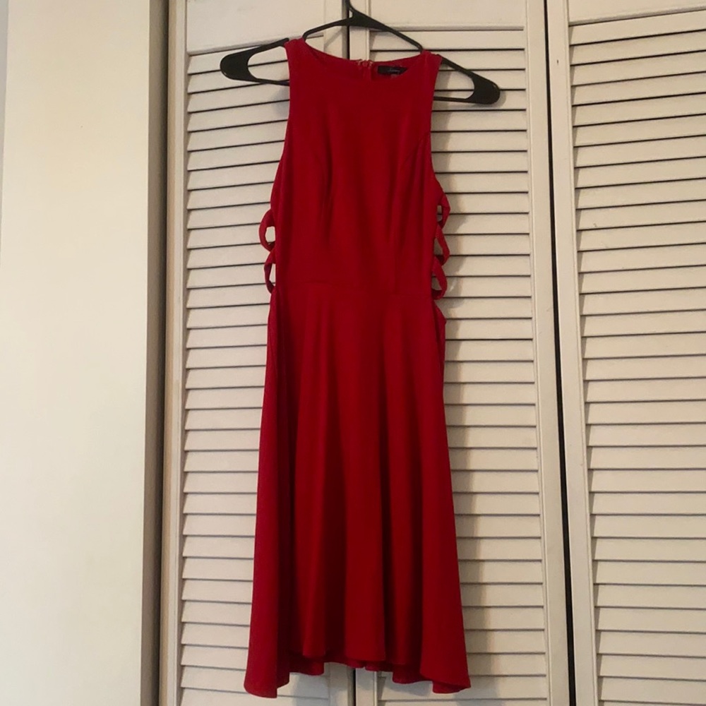 Red skater dress